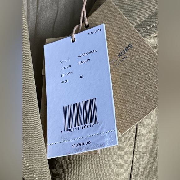 Michael Kors Collection~NWT~ Twill Silk-Lined~Military Jacket~Size 10~MSRP $1690 - Picture 4 of 13